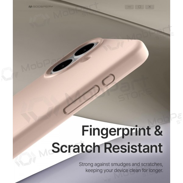 Deksel / etui Mercury Pure Magsafe Silicon Case Apple iPhone 17 rosa sandfarge