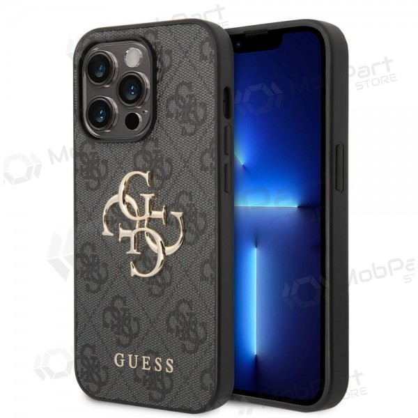 Apple iPhone 14 Pro deksel - Guess PU 4G Metal Logo (grå)