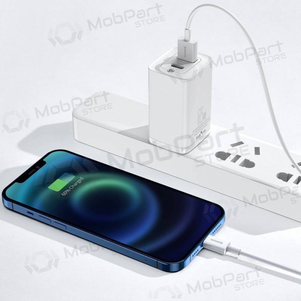 USB kabel Baseus Superior Lightning 2.4A 0.25m (hvit) CALYS-02