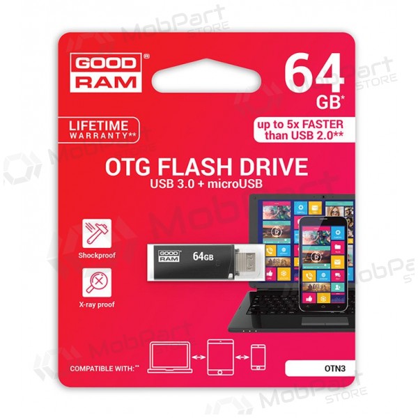 Minnepinne GOODRAM OTN3 64Gb OTG USB 3.0 + 