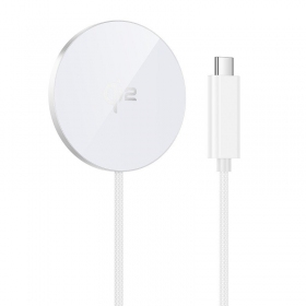 Trådløs lader Hoco CW63 15 W Qi2 hvit