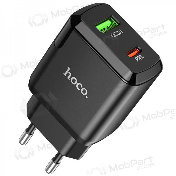 Lader Hoco N5 USB Quick Charge 3.0 + PD 20W (3.1A) (svart)