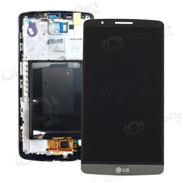 LG D855 Optimus G3 skjerm (svart) (med ramme) (brukt grade B, original)