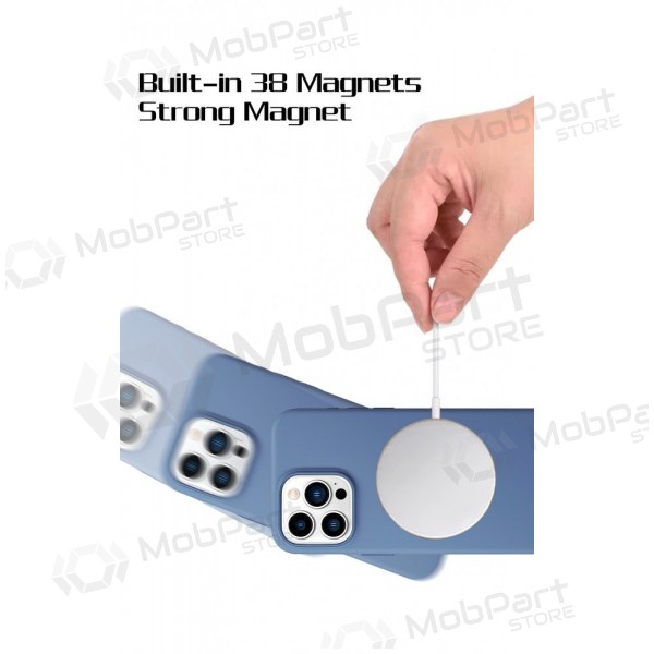 Deksel / etui HDD Silicone MagSafe Case Samsung S911 S23 5G tamsiai grå