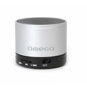 Bluetooth bærbar høyttaler OMEGA OG47 (MicroSD, hodetelefoner / headset) (sølvgrå)