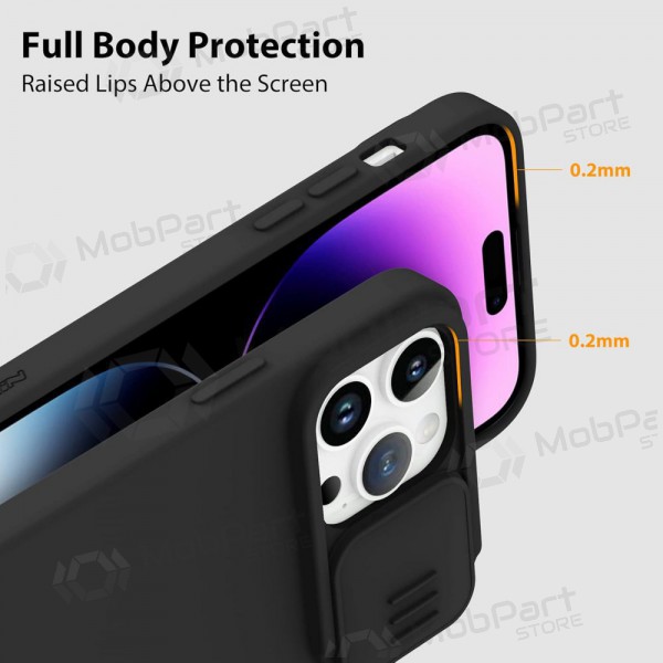 Apple iPhone 15 deksel „Nillkin Silicone“ (svart) Apple iPhone 15 deksel „Nillkin Silicone“ (svart)