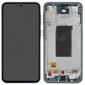 Samsung Galaxy A37 5G skjerm (grågrønn) (med ramme) (original)