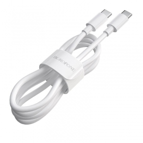 USB kabel Borofone BX44 Type-C - Type-C 100W 1.0m (hvit)