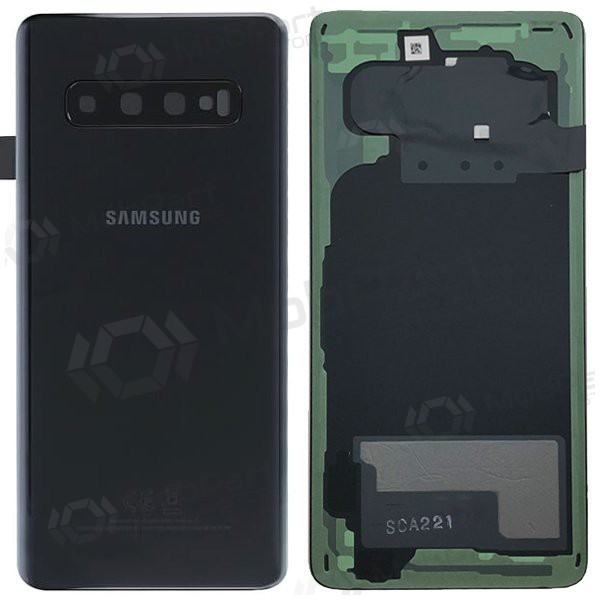 Samsung G973 Galaxy S10 bakside svart (Prism Black) (brukt grade C, original) Samsung G973 Galaxy S10 bakside svart (Prism Black) (brukt grade C, original)