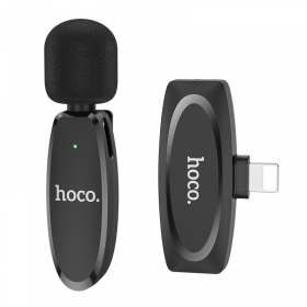 Mikrofon Hoco L15 Lightning svart