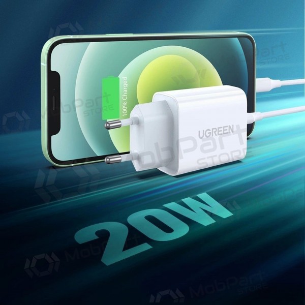 Lader buitinis Ugreen CD137 USB-C 20W 3A hvit