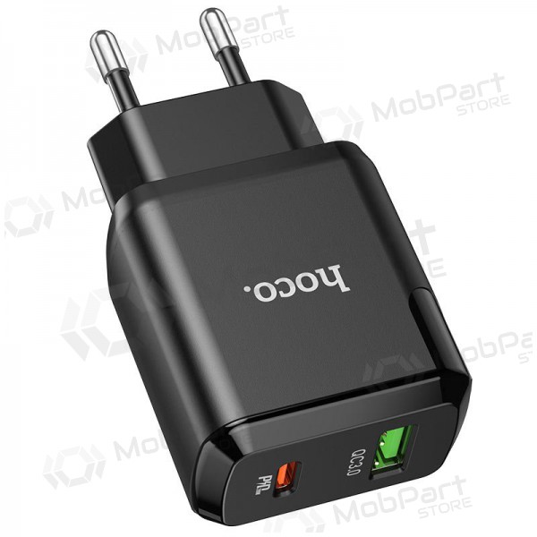 Lader Hoco N5 USB Quick Charge 3.0 + PD 20W (3.1A) (svart)
