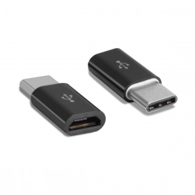 Adapter iš microUSB į Type-C (svart)