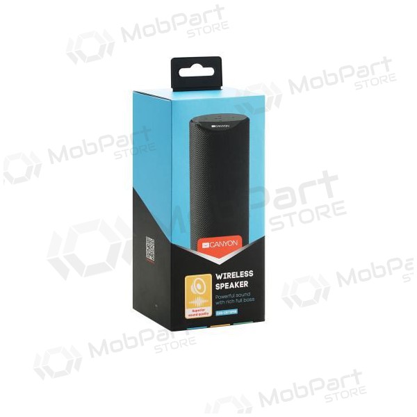 Bluetooth bærbar topphøyttaler CANYON CNS-CBTSP5 (MicroSD, AUX, BT V5.0, 1200mAh) (svart)