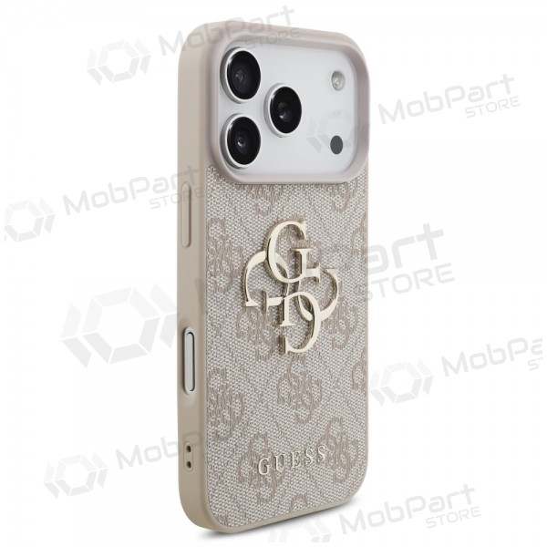 Apple iPhone 17 Pro deksel - Guess PU 4G Metal Logo (rosa)