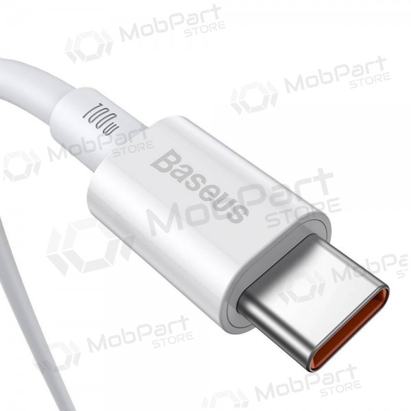 Kabel Baseus Superior Type-C - Type-C 100W 1.0m (hvit) CATYS-B02
