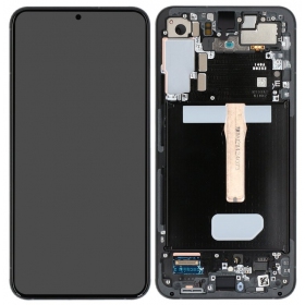 Ekranas Samsung S906 S22 Plus su lietimui jautriu stikliuku og rėmeliu Graphite original (service pack)