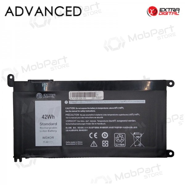 DELL WDX0R, 3400mah bærbar batteri, Advanced DELL WDX0R, 3400mah bærbar batteri, Advanced