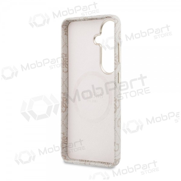 Samsung Galaxy S26 deksel - Guess PU 4G Script Metal Logo Magnetic (rosa)