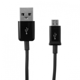 USB kabel microUSB (svart) 1.0m