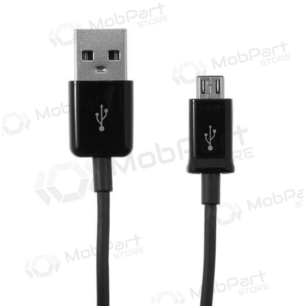 USB kabel microUSB (svart) 1.0m