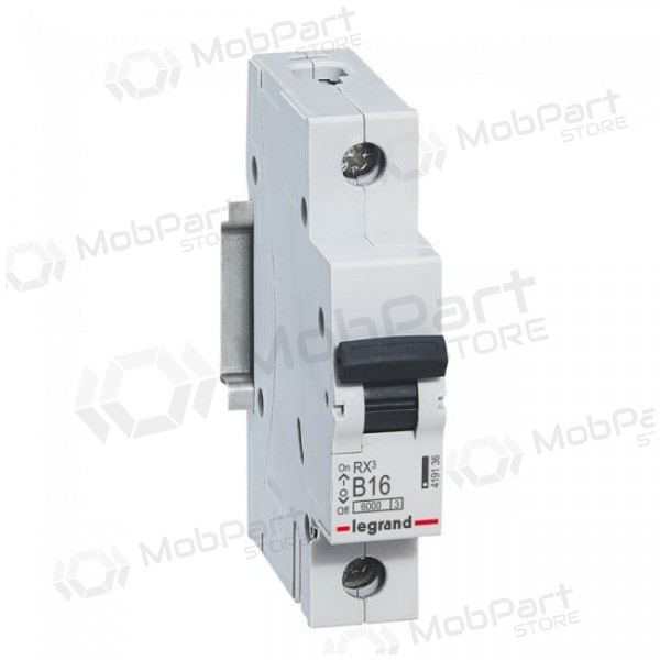 Automatsikring MCB RX3 Legrand 419136 (16A, 1P, 230V, 6kA)