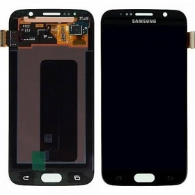 Samsung G920F Galaxy S6 skjerm (svart) (service pack) (original)