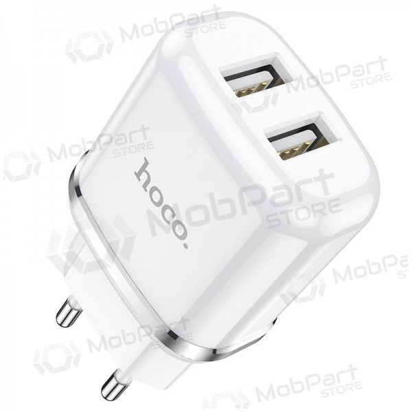 Lader Hoco N4 med 2 USB-porter (2,4A) (hvit)