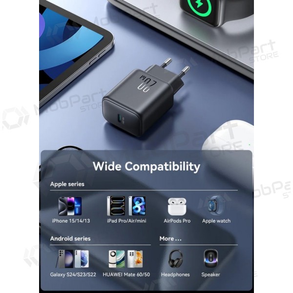 Lader Joyroom JR-TCF20 USB-C PD20W + USB-C to USB-C cable 1.0m hvit