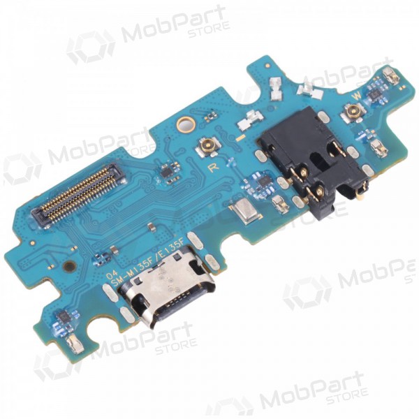 Samsung M135 Galaxy M13 2022 ladekontakt og mikrofon med flex (service pack) (original) Samsung M135 Galaxy M13 2022 ladekontakt og mikrofon med flex (service pack) (original)