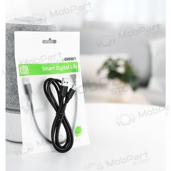 USB kabel Ugreen US287 USB to USB-C 3A 1.0m svart