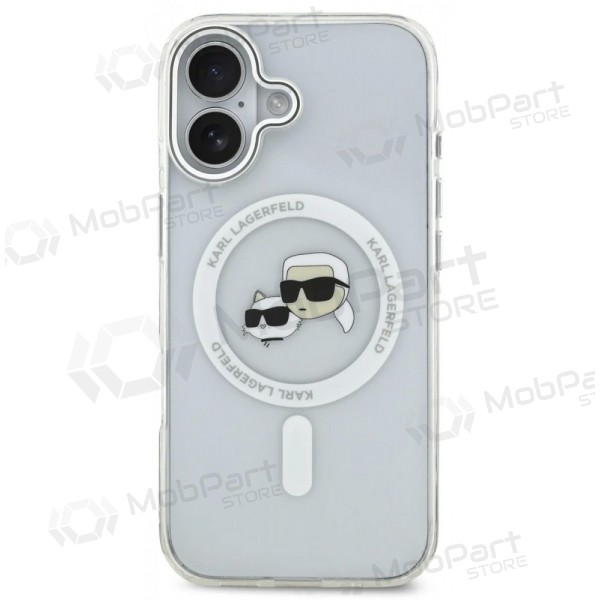 Apple iPhone 17 deksel - Karl Lagerfeld IML K&CH Heads Metal Frame MagSafe (gjennomsiktig)