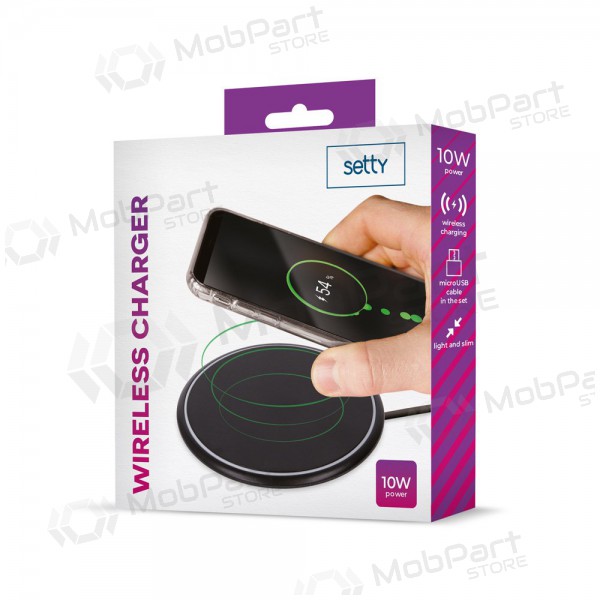 Lader trådløs Setty 10W (svart)