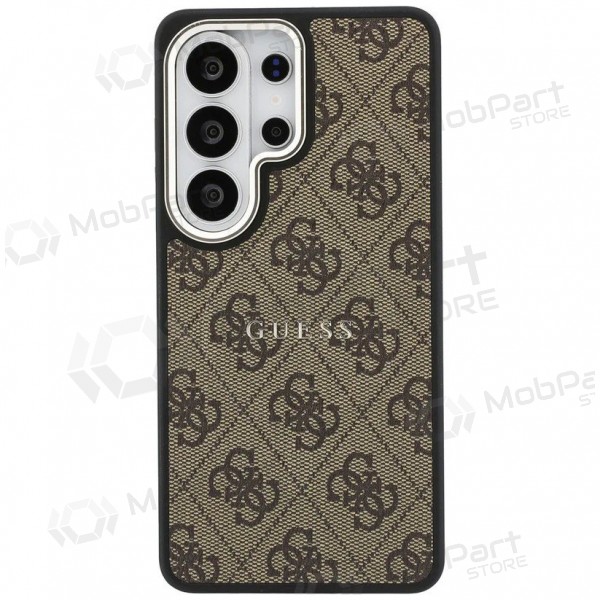 Samsung Galaxy S26 Ultra deksel -Guess PU Leather 4G Gold Frame Magnetic- (brun)