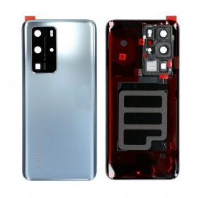 Huawei P40 Pro bakside sølvgrå (Silver Frost) (brukt grade C, original)