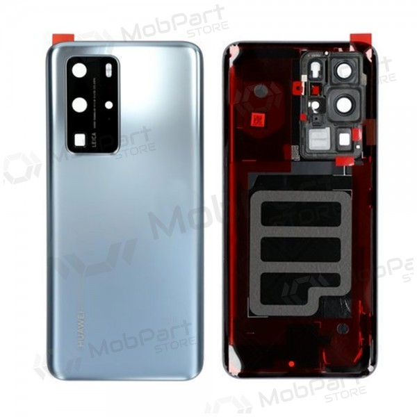 Huawei P40 Pro bakside sølvgrå (Silver Frost) (brukt grade C, original)