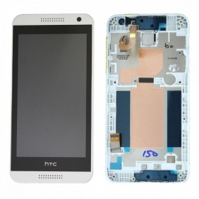 HTC Desire 610 skjerm (hvit) (med ramme) (service pack) (original)