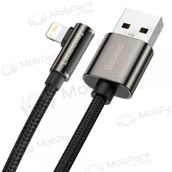 USB kabel Baseus Legend Lightning 2.4A 1.0m (svart) CALCS-01