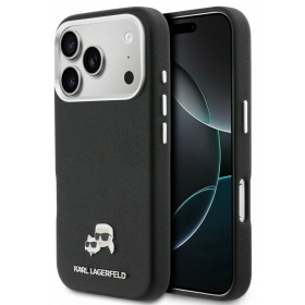 Apple iPhone 17 Pro deksel - Karl Lagerfeld PU Karl and Choupette Heads Pins MagSafe