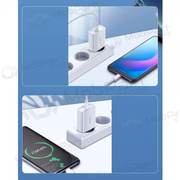 Lader buitinis Ugreen CD137 USB-C 20W 3A hvit