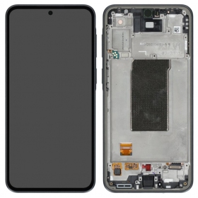 Samsung Galaxy A37 5G skjerm (mørkegrå) (med ramme) (original)
