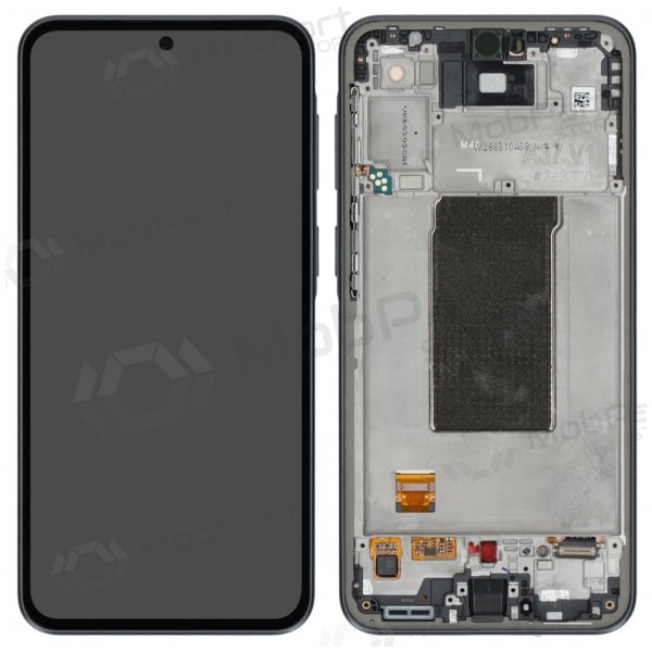 Samsung Galaxy A37 5G skjerm (mørkegrå) (med ramme) (original)