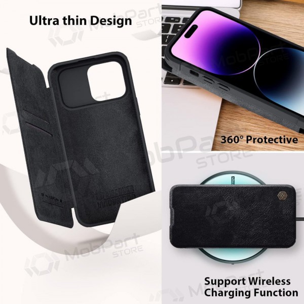 Apple iPhone 14 Plus deksel „Nillkin Leather“ (svart) Apple iPhone 14 Plus deksel „Nillkin Leather“ (svart)