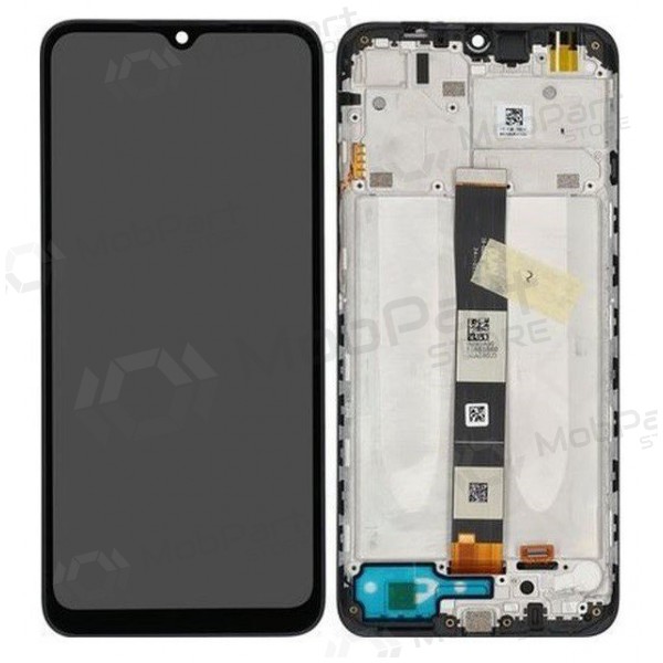 Xiaomi Redmi 9AT skjerm (svart) (med ramme) (service pack) (original)