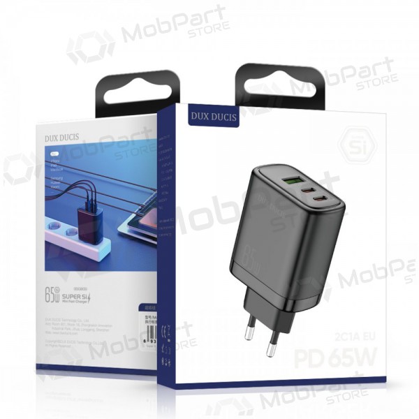 Lader Dux Ducis C110 2xPD + Quick Charge 3.0 (svart)