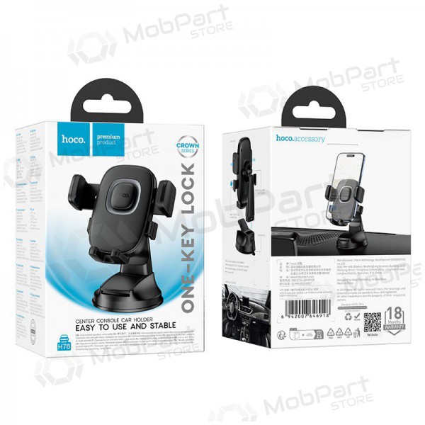 Mobilholder Hoco H76 (dashboard) svart
