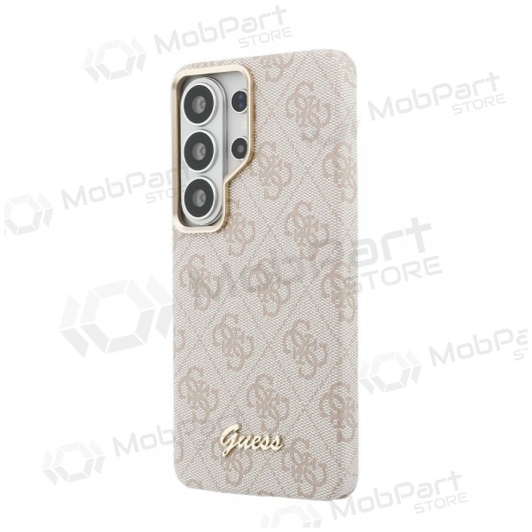 Samsung Galaxy S26 Ultra deksel - Guess PU 4G Script Metal Logo Magnetic (rosa)