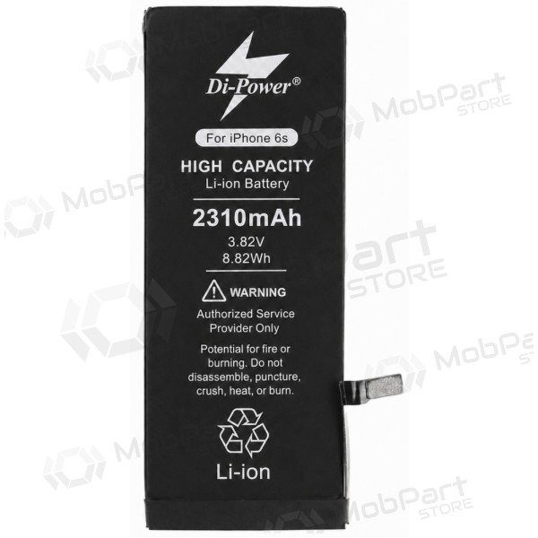 Apple iPhone 6s batteri, Di-Power 2310 mAh (økt kapasitet)