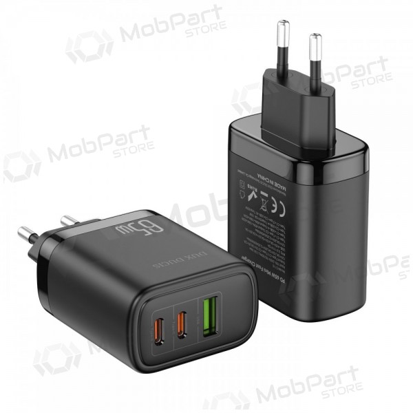 Lader Dux Ducis C110 2xPD + Quick Charge 3.0 (svart)