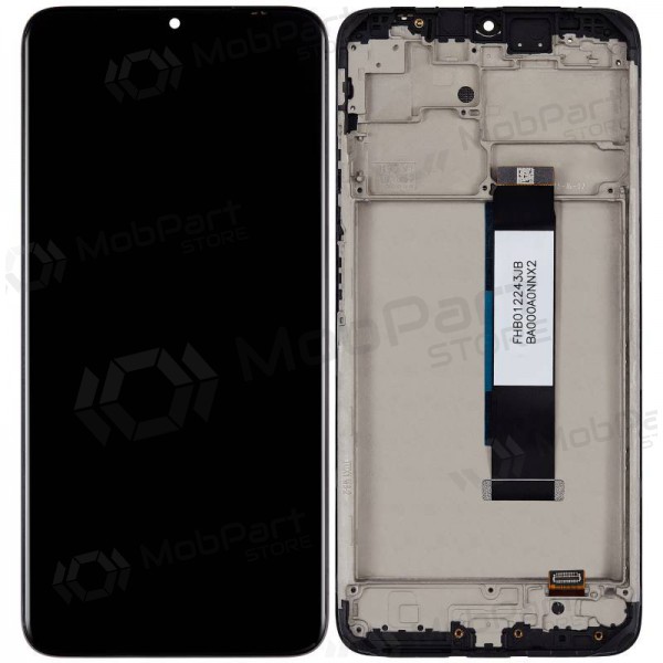 Xiaomi Redmi Note 9 skjerm (grå) (med ramme) (Premium) Xiaomi Redmi Note 9 skjerm (grå) (med ramme) (Premium)